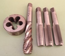 5 HSS Gewindebohrer Schneideisen M18 x2,5 Gewinde Gewindeschneider Regelgewinde