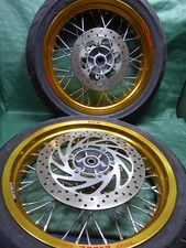 FELGEN SATZ SUPERMOTO EXCEL BMW F650 2001 -ACHTUNG OHNE REIFEN