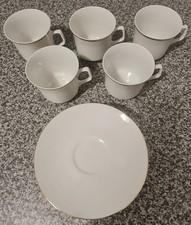 5 Tassen und 5 Untertassen von Bareuther Waldsassen, Bavaria Germany