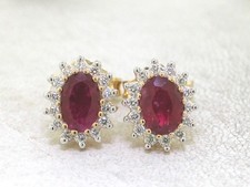 Rubin Ohrstecker Ohrringe 585