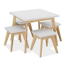 Kindersitzgruppe Kinderecke Basteltisch Kinder Hocker Set Kindermöbel Maltisch