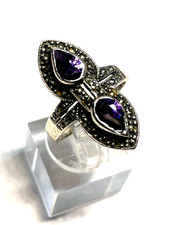 925 Silber Ring mit Amethyst +