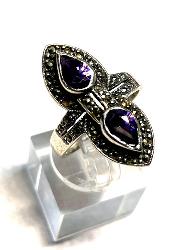 925 silber ring mit - 925, amethyst