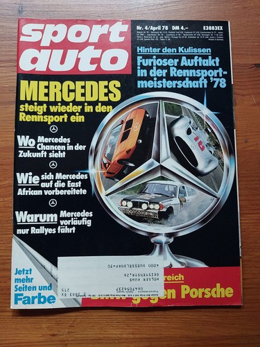 Sport auto 1978 mercedes - auto, 04/1978