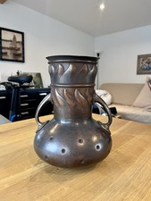Jugendstil Vase, Kupfer, Hans