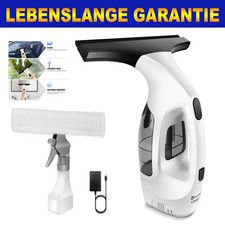 Akku Fenstersauger Kabellos Fensterreiniger mit Sprühflasche und Mikrofaserbezug