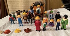 PLAYMOBIL WESTERN 27 Figuren 14x 1974 Vintage Set Postkutsche TOP ZUSTAND