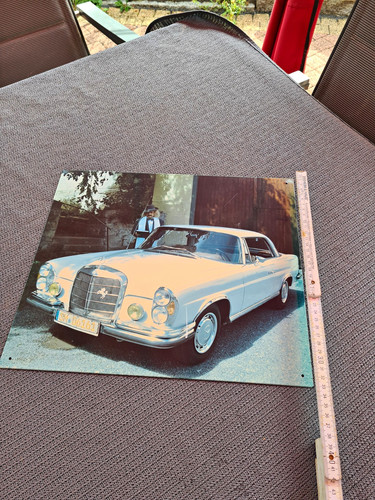 Blechschild oldtimer auto - blechschild,
