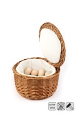 Eierkorb, Eierwärmer, Buffetkorb, Warmhaltekorb, Korb, aus stabile Vollweide