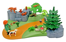 Playmobil Wald Förster Tiere Fuchs Dachs Hund Igel Hase Eichhörnchen Tanne Tier