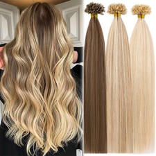 Keratin Bonding Extensions 100% Remy Echthaar Haarverlängerung 200 Strähnen Lang