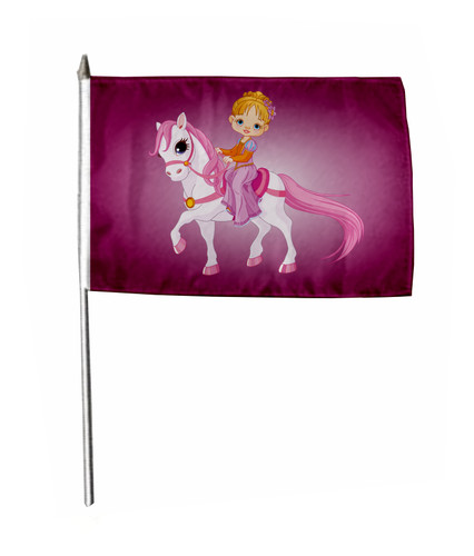 Stockflagge mädchen auf pferd - stockflagge,