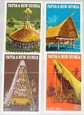 PAPUA NEUGUINEA NEW GUINEA 1971 193-96 319-2 Local Architecture Hütten Baustille