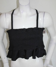 Bikini Oberteil Bustier schwarz Gr 34 Neu "Octopus" Bandeau Träger