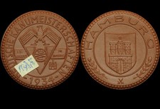 HAMBURG: Porzellan-Medaille 1934. Scheuch 1689a. DEUTSCHE KANU-MEISTERSCHFATEN.