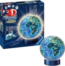 Ravensburger 3D Puzzle 11844 - Nachtlicht Erde bei Nacht - Puzzle-Ball