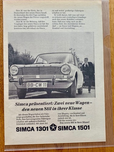 Simca 1301 1501 oldtimer - /,