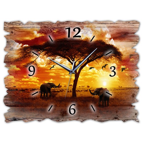 Holz wanduhr leise - holz,