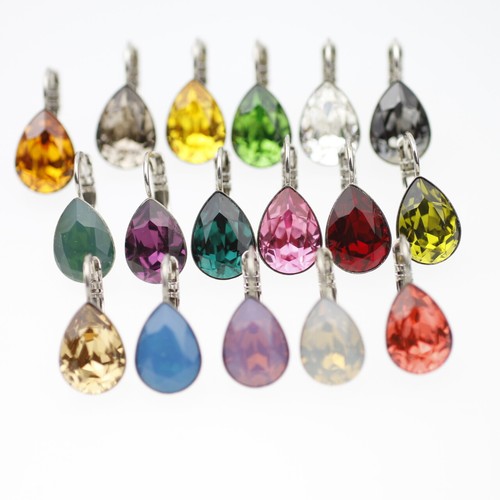 Tropfen ohrringe mit swarovski - ohrringe,