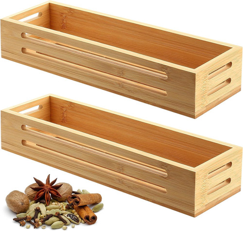 Gewürzregal set bambus - gewürzregal,