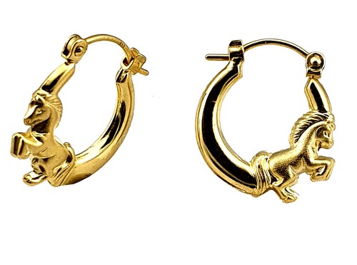 Ohrringe pferd gold 333 - pferd,
