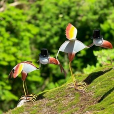 Gartenfiguren große Tiere - Kraniche handgefertigt Metall wetterfest Gartendeko