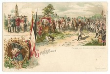 Der alte Fritz, Parade vor Friedrich dem Großen, Litho-Ak, Militär, Preussen