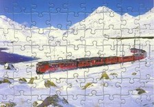 Eisenbahn Kinder-Puzzle  ·  Elektro-Triebwagen ABe 4/4 Bernina-Express