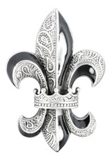 SILBER ANHÄNGER „FLEUR-DE-LIS“ GROß