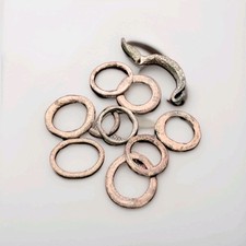 Kelten Ringgeld (Schmuckstücke) 2-1 Jhr.v.Chr Konvolut 10 Stück aus Bronze +XRF 