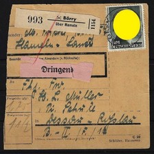 Deutsches Reich Paketkarte