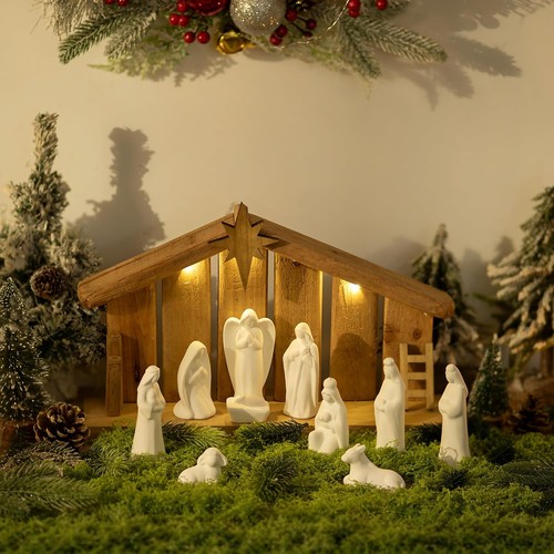 Weihnachtskrippe komplettset - weihnachtskrippe,
