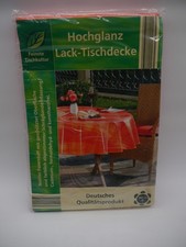 Hochglanz Lack Tischdecke Rund Ø 160 cm Orange - Unbenutzt