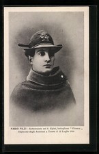 Ansichtskarte Fabio Filzi, Sottotenente nel 6. lpini, battaglione Vicenza 
