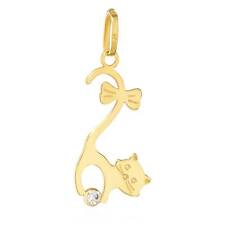Kettenanhänger Katze 333 Gelb