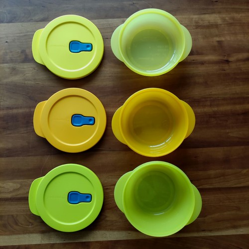 Original tupperware teller - 3x,