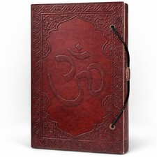 Lederbuch notizbuch 23x14cm - lederbuch, om