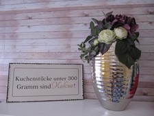 1 Vase Silber glänzend mit