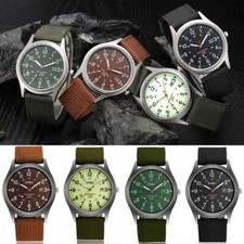 NEW Militär Armee Herren Datum Leinwand Armband Analog Armbanduhr Sport Gesche♤