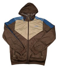 Gr. L ? Adidas Originals Windbreaker Regenjacke Braun Vintage Jacke Retro ✅
