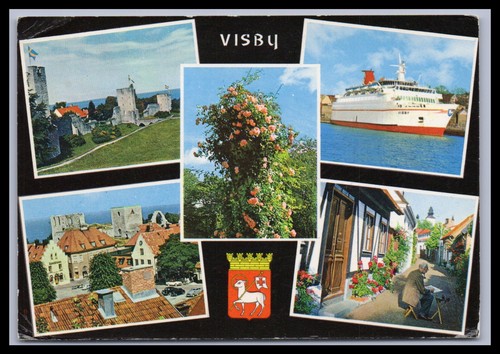 Ansichtskarte visby schweden - ansichtskarte,