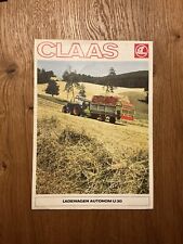 Orig. CLAAS Ladewagen Autonom U30 Prospekt Broschure FENDT Traktor Schlepper A1