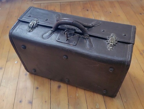Orig lederkoffer wien - orig., 1900