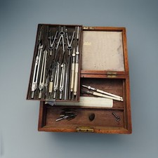 W.H.HARLING (LONDON) | ZIRKELKASTEN um 1900 | COMPASS BOX | REISSZEUG | ANTIK