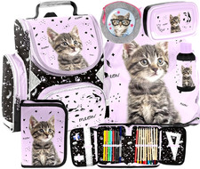 Set 6tlg Schulranzen Katze