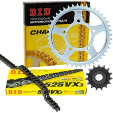 Kettensatz X-Ringkette DID 525VX3 für Suzuki SV 650 S SU AV BY ohne ABS 1999-16