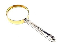 Robbe & Berking Navette Lupe Leseglas 800 Silber/vergoldet - ältere Kollektion