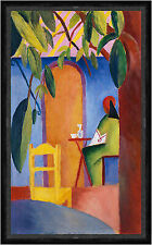 Türkisches Cafe August Macke Stühle Tisch Bäume Tür Abstrakt  Faks_B 01064