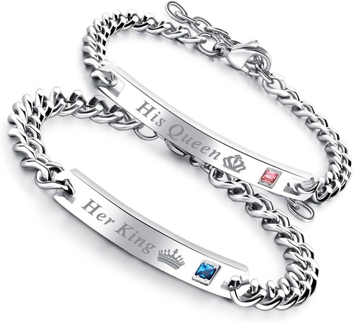 Edelstahl partnerarmbänder - edelstahl,