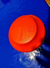 Tupperware Deckel Turbo-Chef  weiß/rot Durchmesser 10 cm
